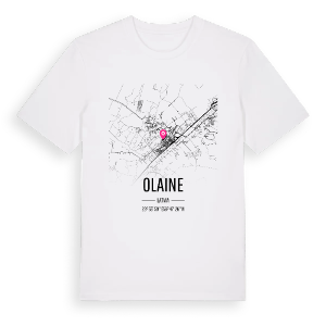 Olaine karta t-shirt – ekologisk bomull t-shirt från Pinshirt