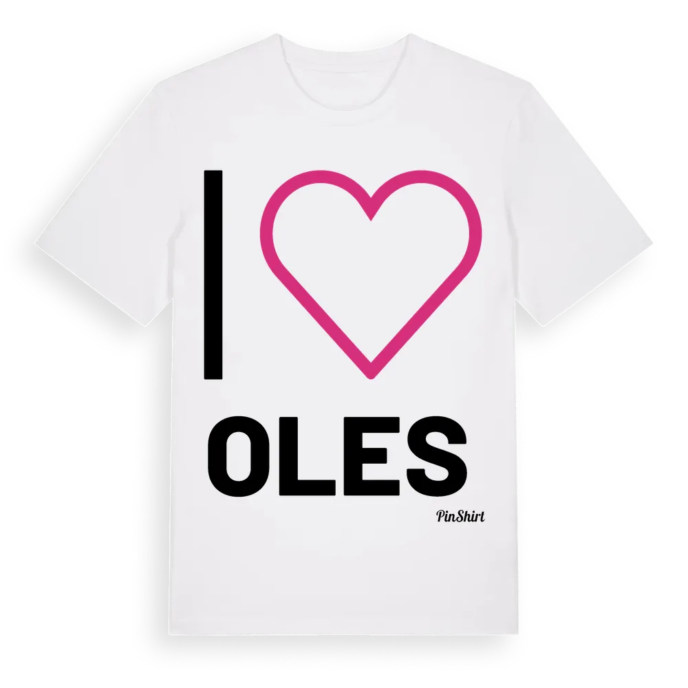 Jag älskar Oles t-shirt stort tryck i miljö