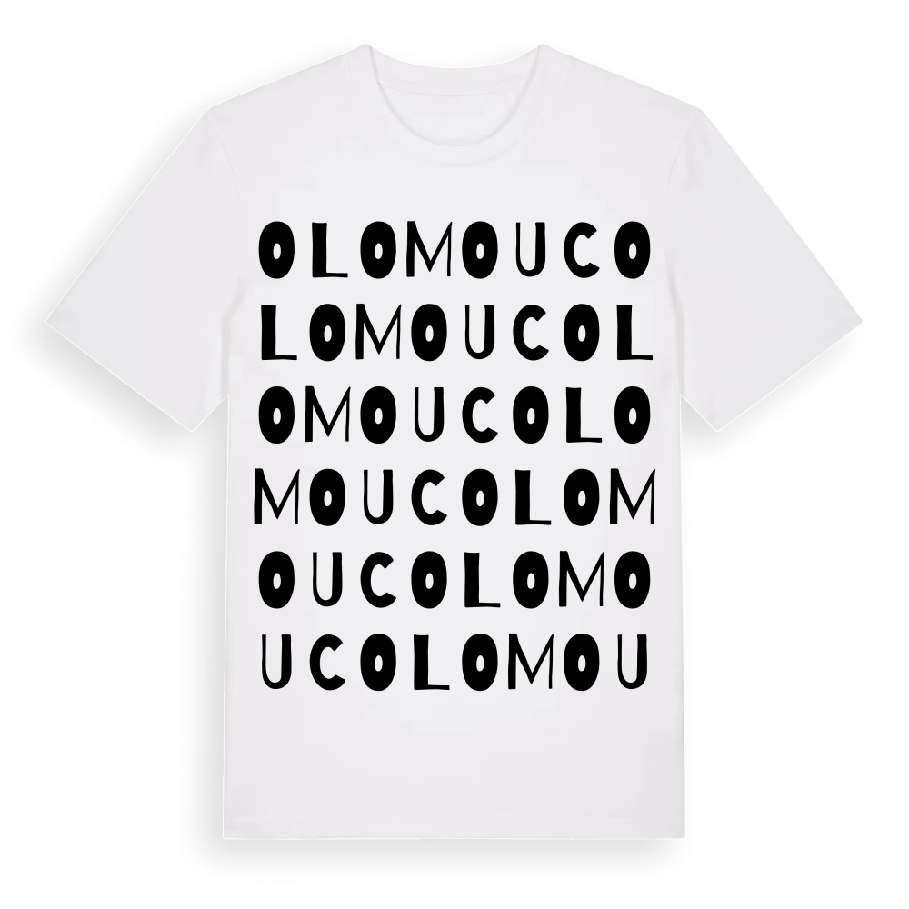 Olomouc ordlek t-shirt – White, i miljö