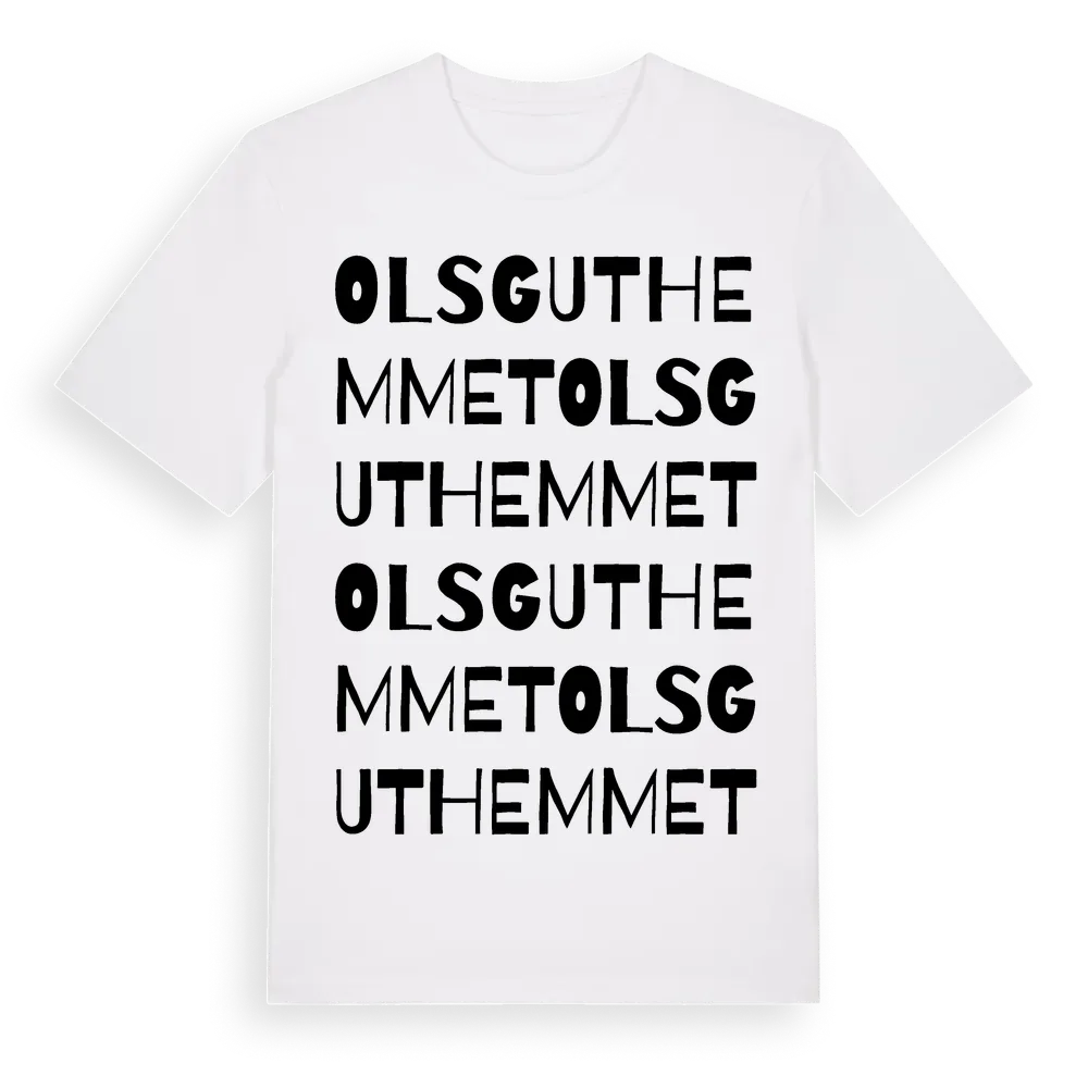 Olsguthemmet ordlek t-shirt i miljö
