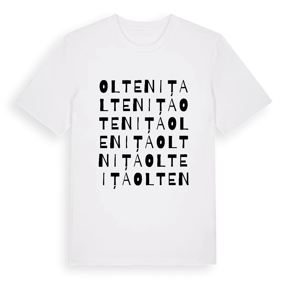 Oltenița ordlek t-shirt – White, i miljö