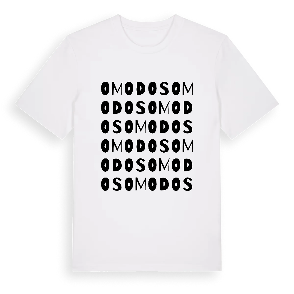 Omodos ordlek t-shirt – White, i miljö
