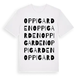 Oppigarden ordlek t-shirt – ekologisk bomull t-shirt från Pinshirt