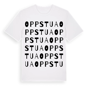 Oppstua ordlek t-shirt – ekologisk bomull t-shirt från Pinshirt