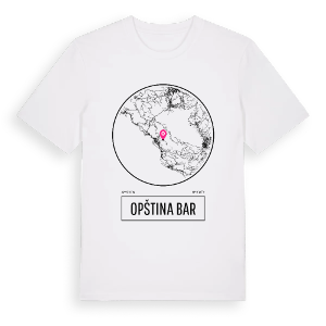 Opština Bar t-shirt – ekologisk bomull t-shirt från Pinshirt