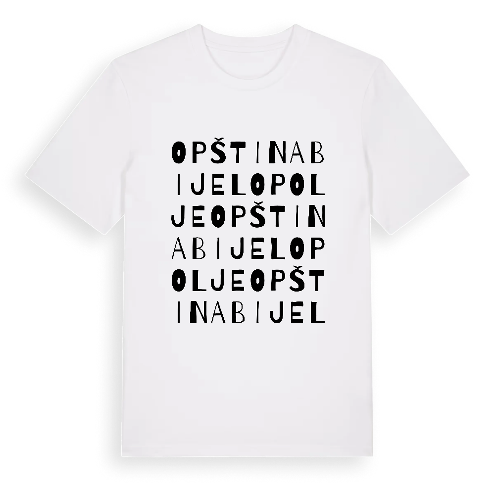 Opština Bijelo Polje ordlek t-shirt – White, i miljö