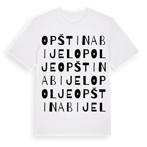 Opština Bijelo Polje ordlek t-shirt – ekologisk bomull t-shirt från Pinshirt