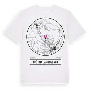 Opština Danilovgrad t-shirt – ekologisk bomull t-shirt från Pinshirt