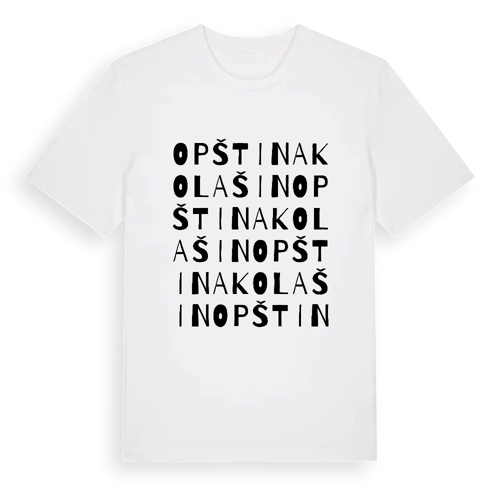 Opština Kolašin ordlek t-shirt – White, i miljö