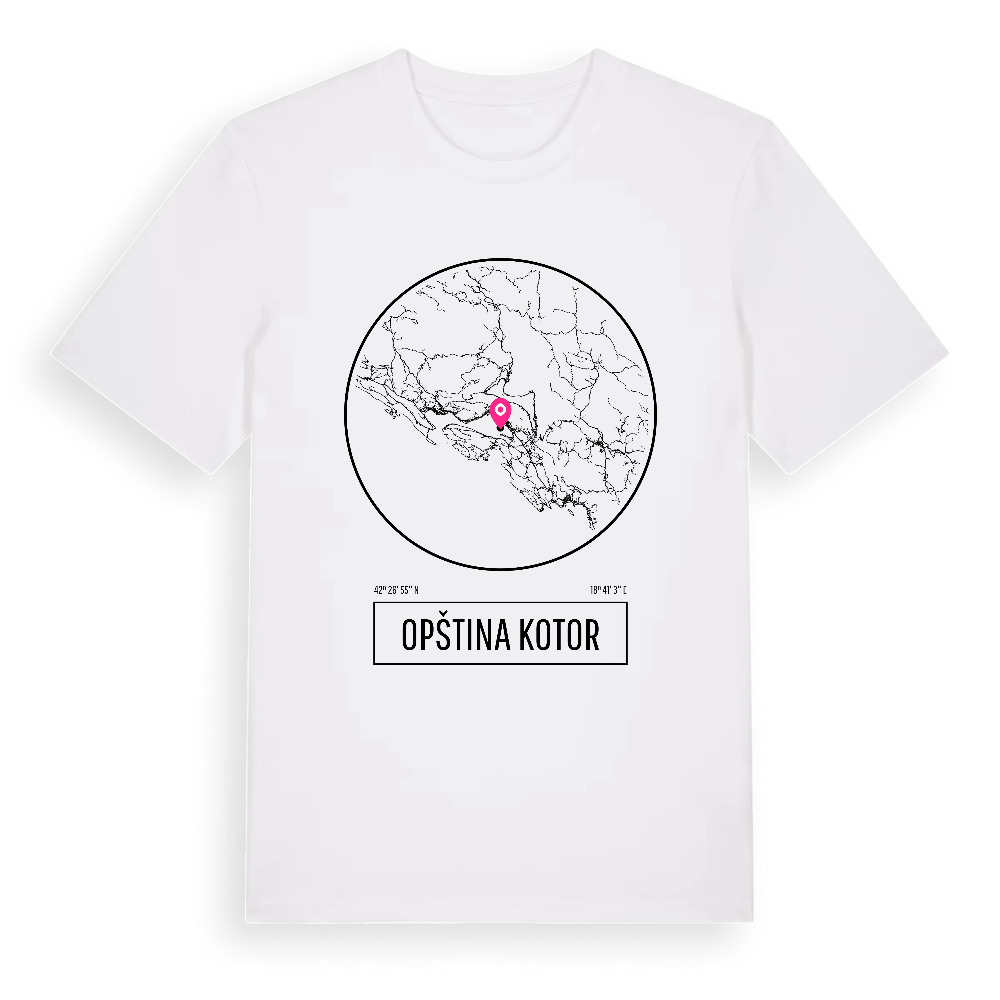 Opština Kotor t-shirt – White, i miljö