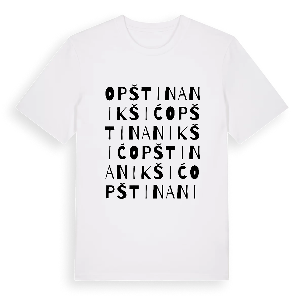 Opština Nikšić ordlek t-shirt – White, i miljö
