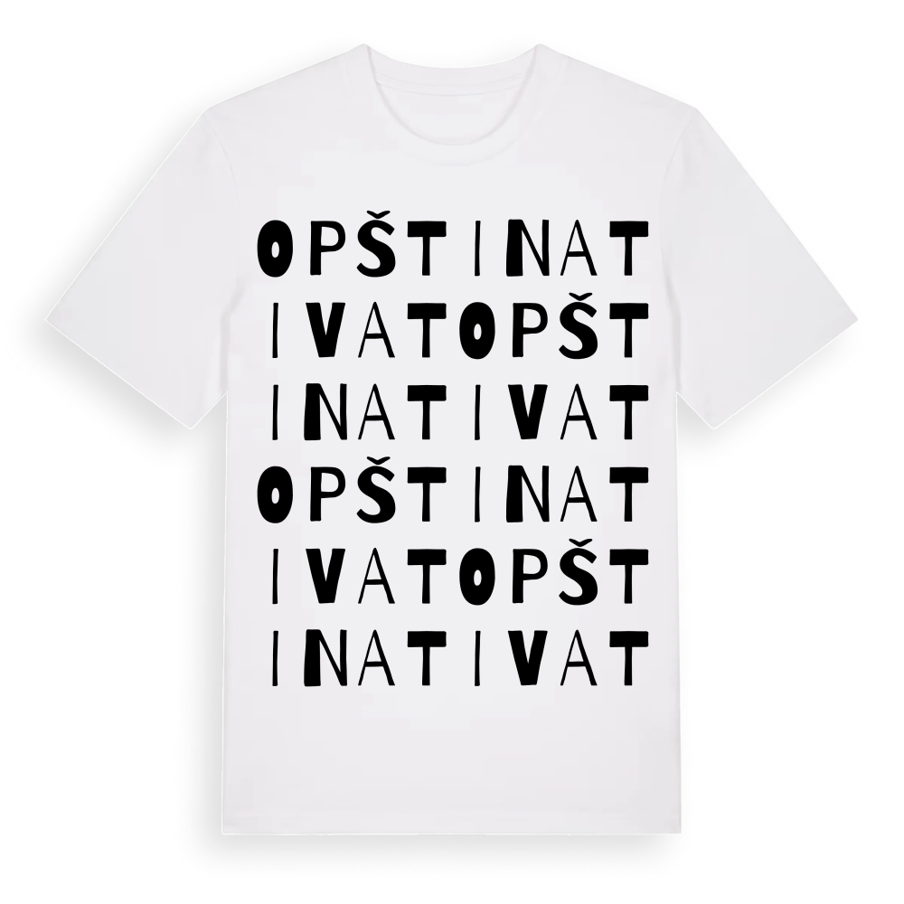 Opština Tivat ordlek t-shirt – White, i miljö
