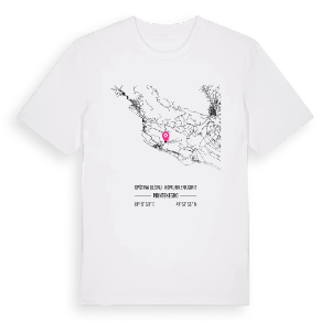 Opština Ulcinj - Komuna e Ulqinit karta t-shirt – ekologisk bomull t-shirt från Pinshirt