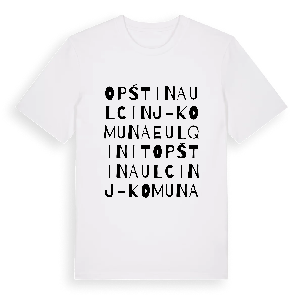 Opština Ulcinj - Komuna e Ulqinit ordlek t-shirt – White, i miljö