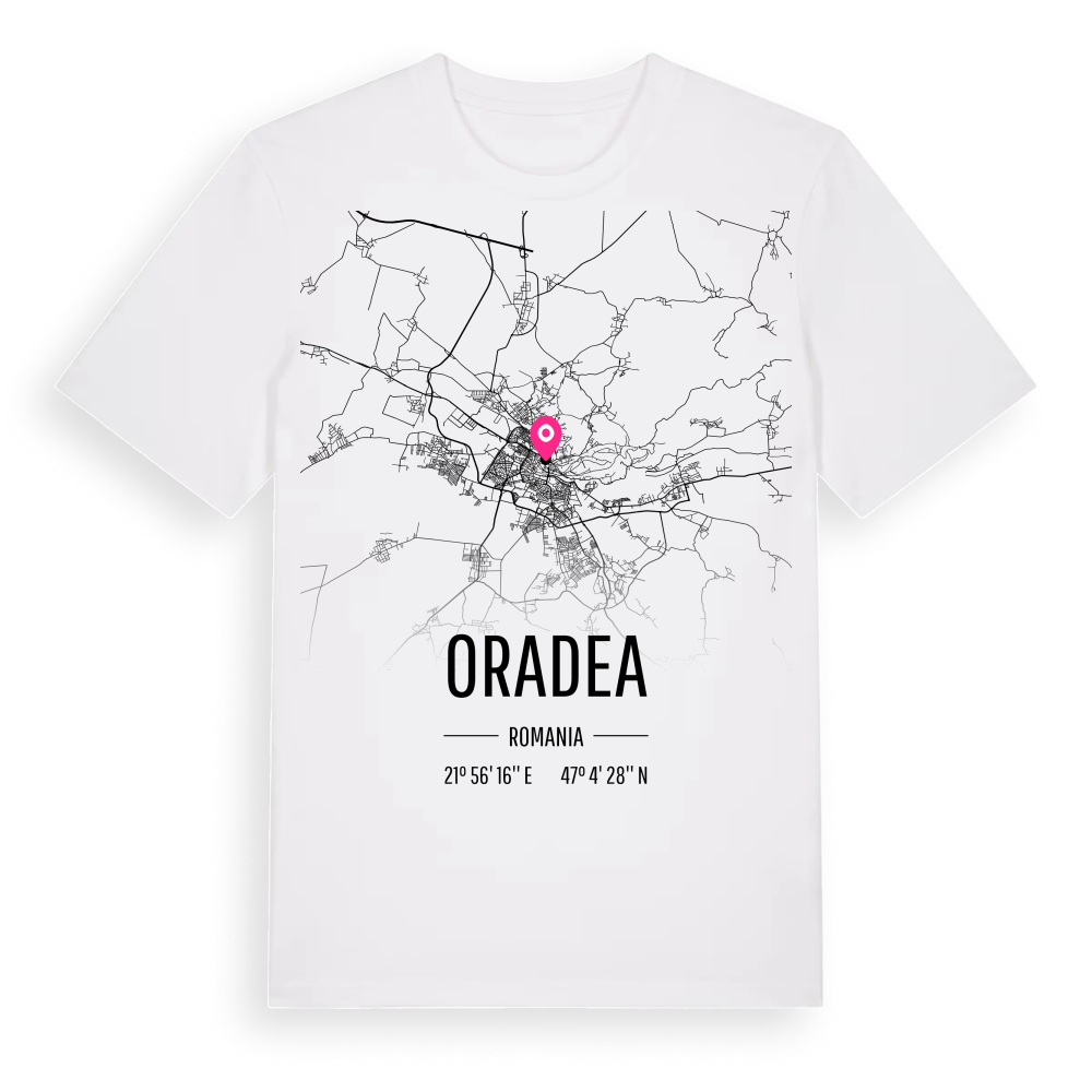 Oradea karta t-shirt – White, i miljö