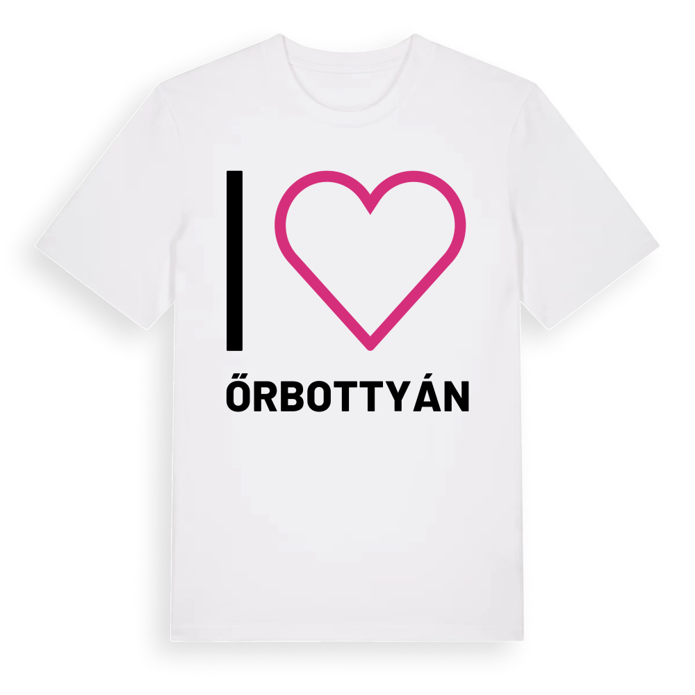 Jag älskar Őrbottyán t-shirt stort tryck – White, i miljö