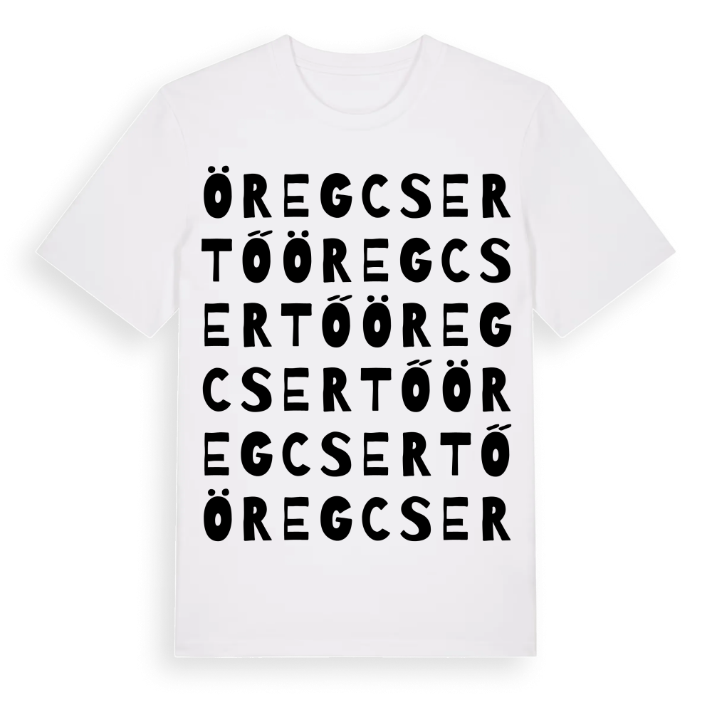 Öregcsertő ordlek t-shirt – White, i miljö