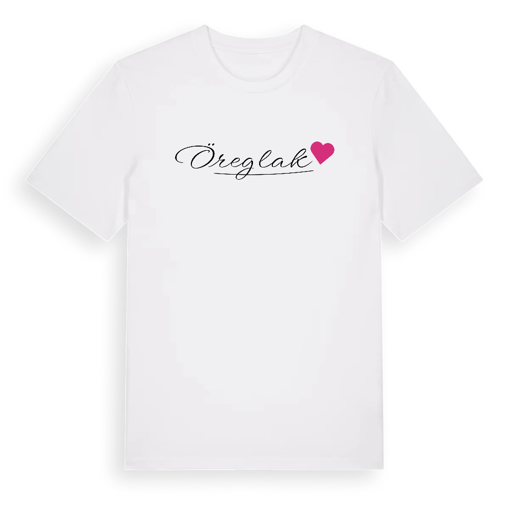 Öreglak hjärta t-shirt – White, i miljö