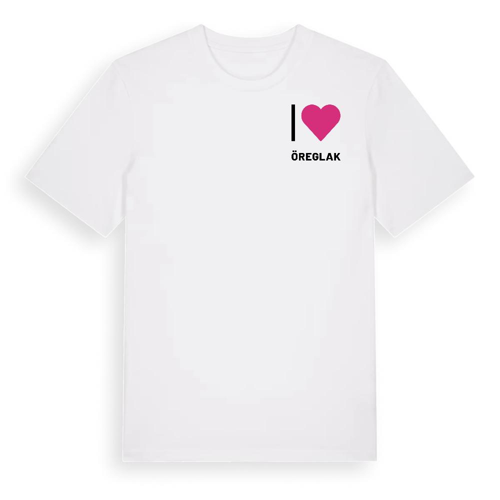 Jag älskar Öreglak t-shirt litet tryck – White, i miljö