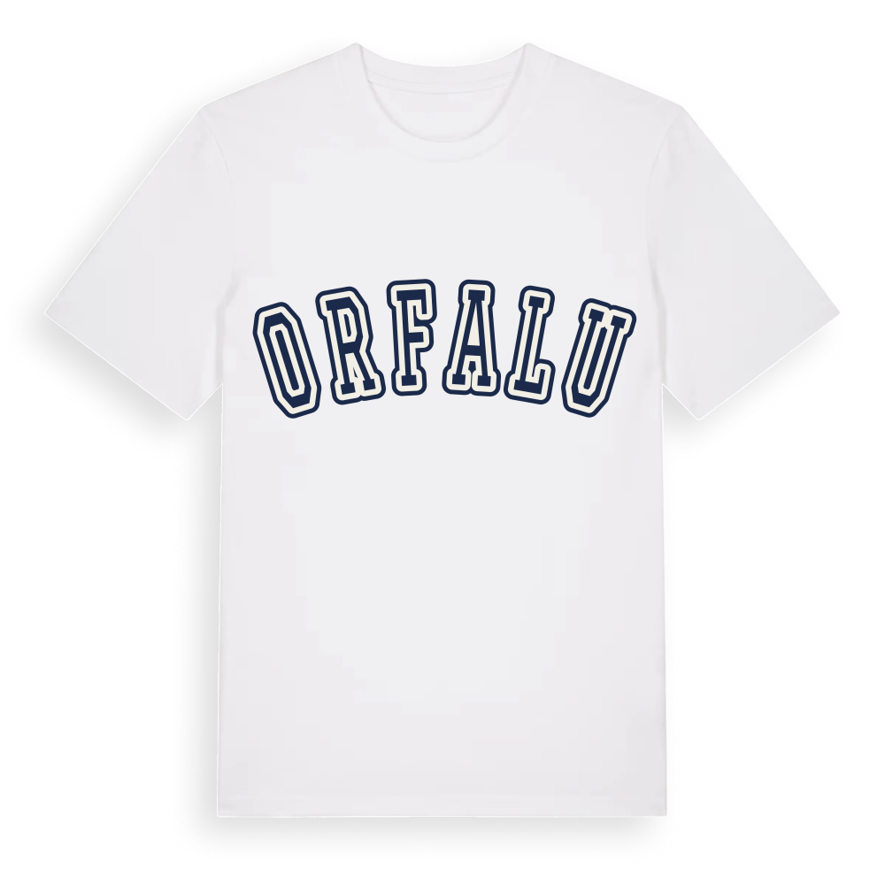 Orfalu college t-shirt – White, i miljö