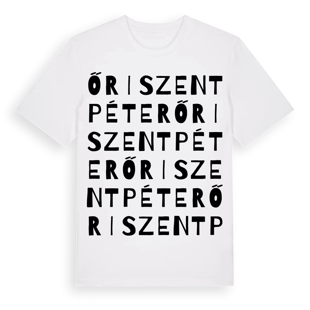 Őriszentpéter ordlek t-shirt – White, i miljö