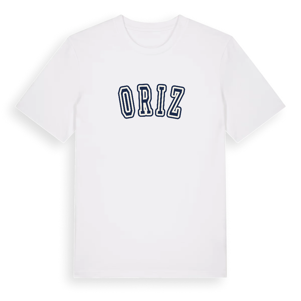 Oriz college t-shirt – White, i miljö