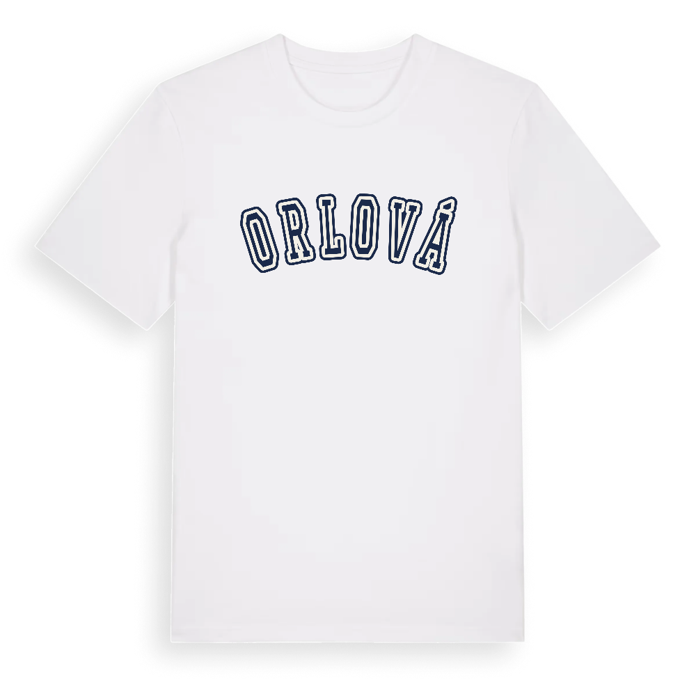 Orlová college t-shirt – White, i miljö
