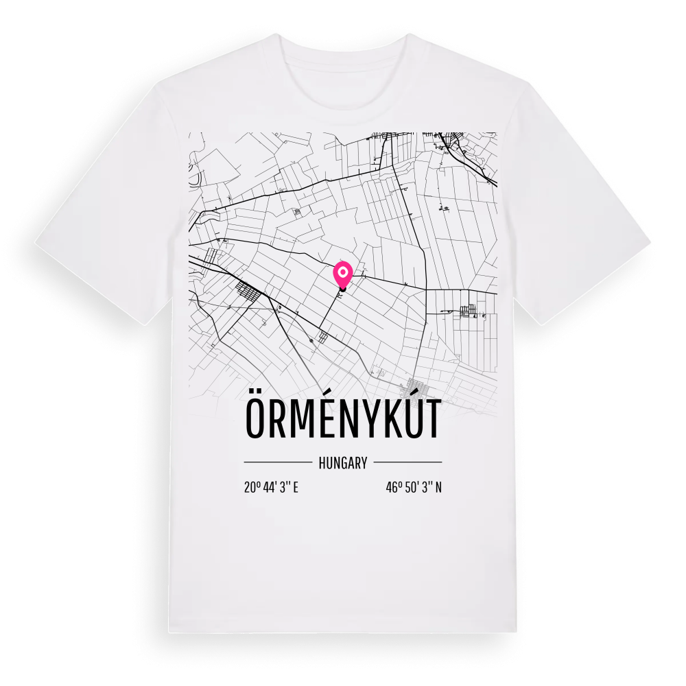 Örménykút karta t-shirt – White, i miljö