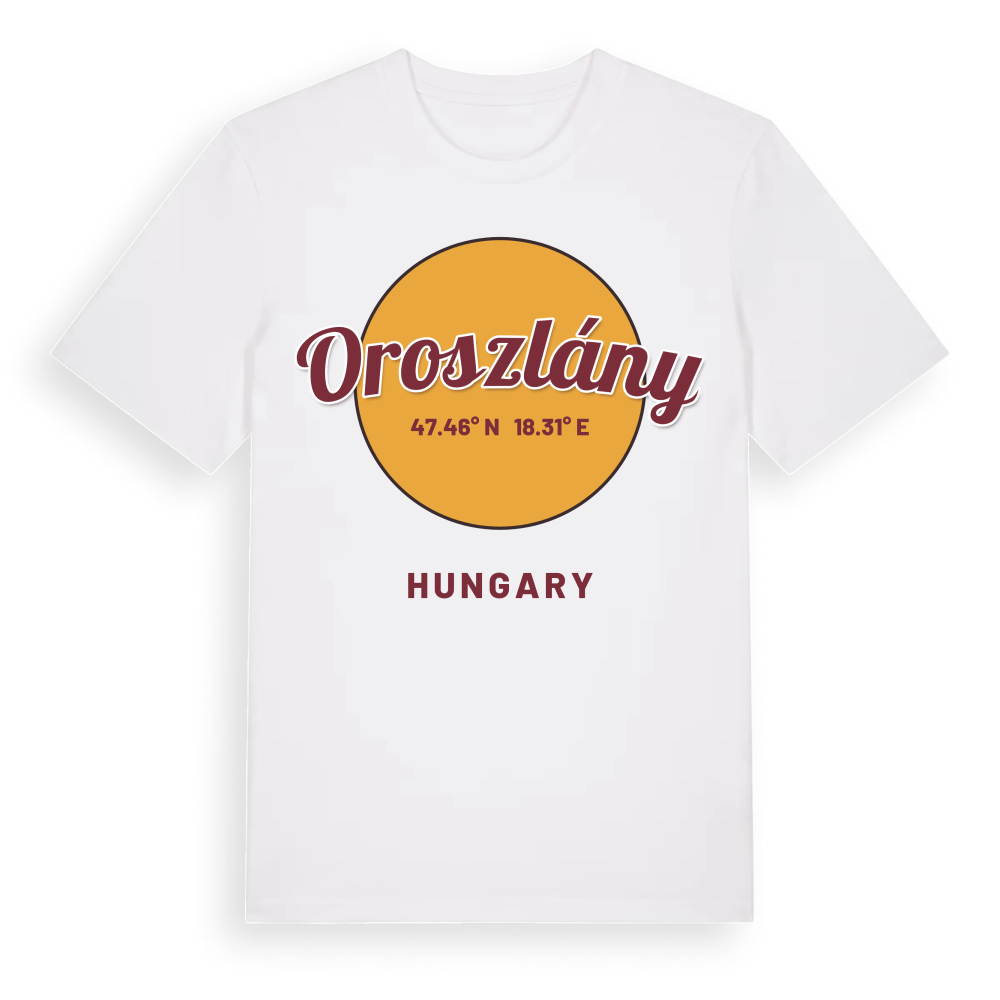 Oroszlány cirkel t-shirt – White, i miljö