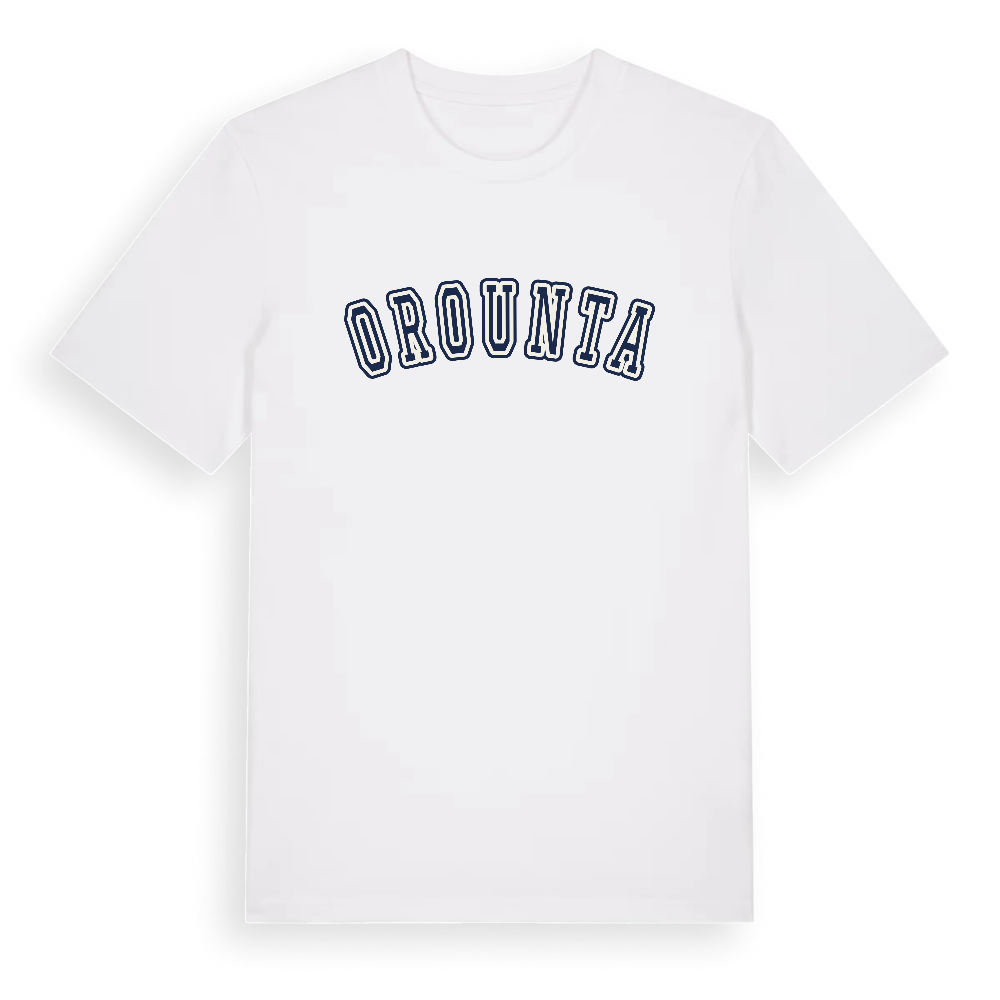 Orounta college t-shirt – White, i miljö