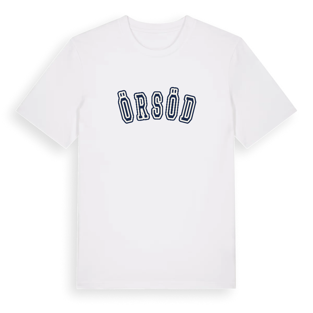 Örsöd college t-shirt – White, i miljö