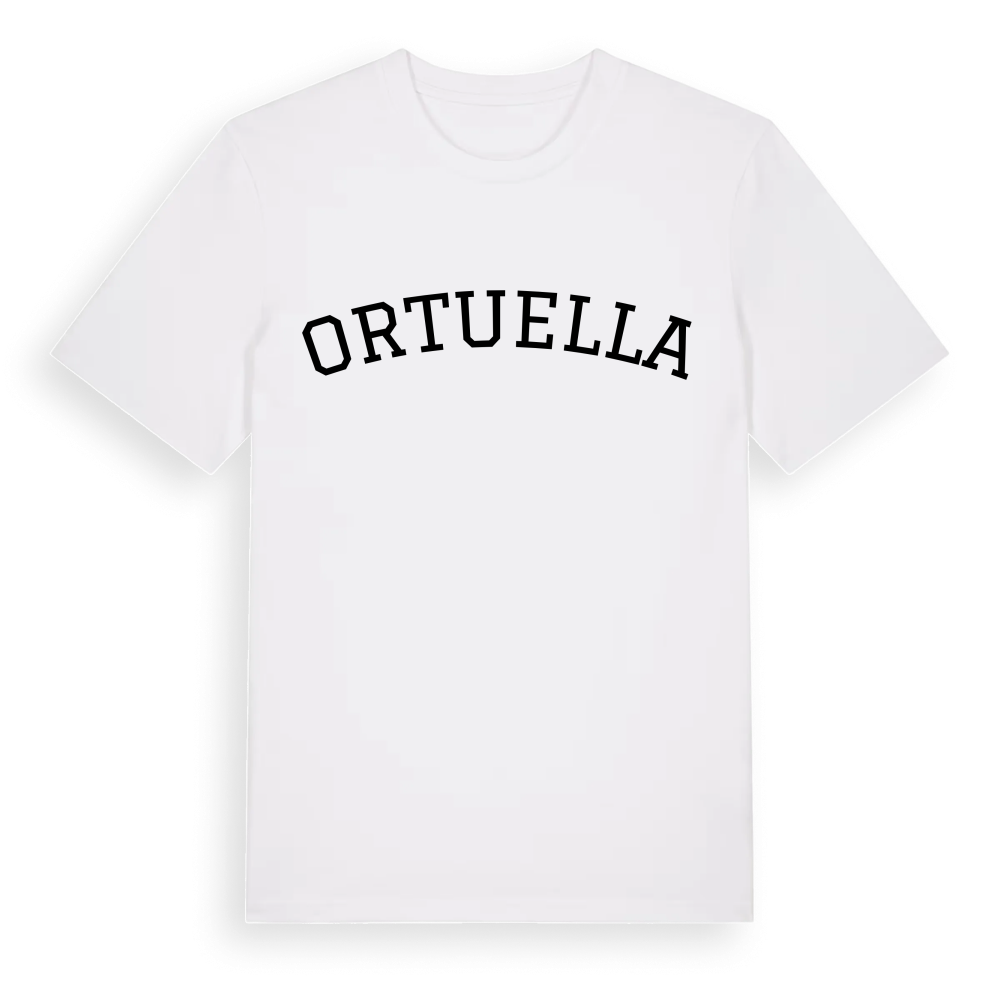 Ortuella böjd t-shirt – White, i miljö