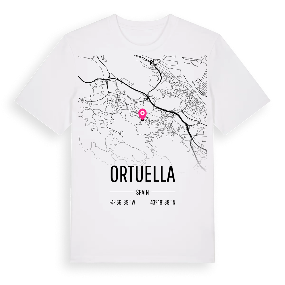 Ortuella karta t-shirt – White, i miljö