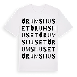 Örumshuset ordlek t-shirt – ekologisk bomull t-shirt från Pinshirt