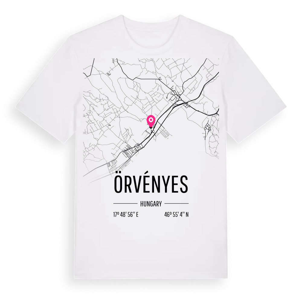 Örvényes karta t-shirt – White, i miljö