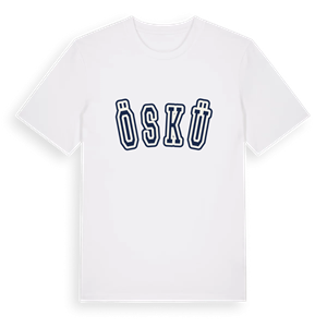 Öskü college t-shirt – ekologisk bomull t-shirt från Pinshirt