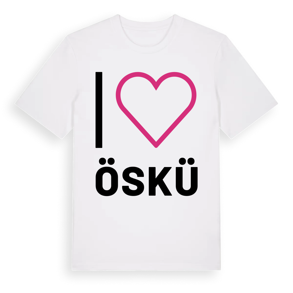 Jag älskar Öskü t-shirt stort tryck – White, i miljö