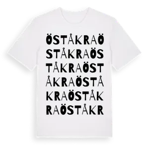 Öståkra ordlek t-shirt – ekologisk bomull t-shirt från Pinshirt