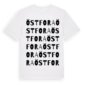 Östfora ordlek t-shirt – ekologisk bomull t-shirt från Pinshirt