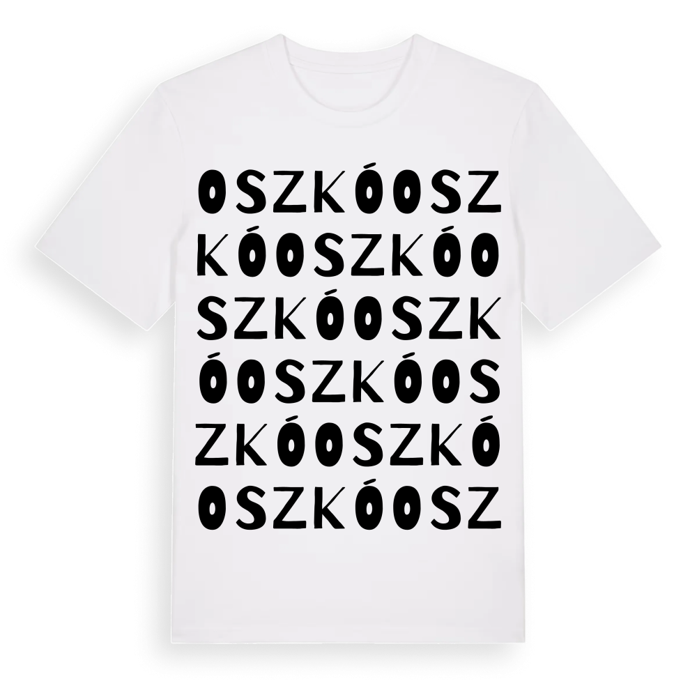Oszkó ordlek t-shirt – White, i miljö