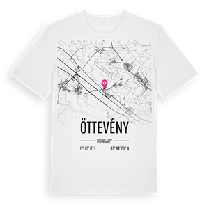 Öttevény karta t-shirt – ekologisk bomull t-shirt från Pinshirt