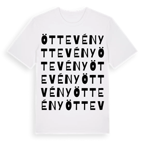 Öttevény ordlek t-shirt – ekologisk bomull t-shirt från Pinshirt