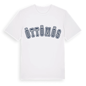 Öttömös college t-shirt – ekologisk bomull t-shirt från Pinshirt