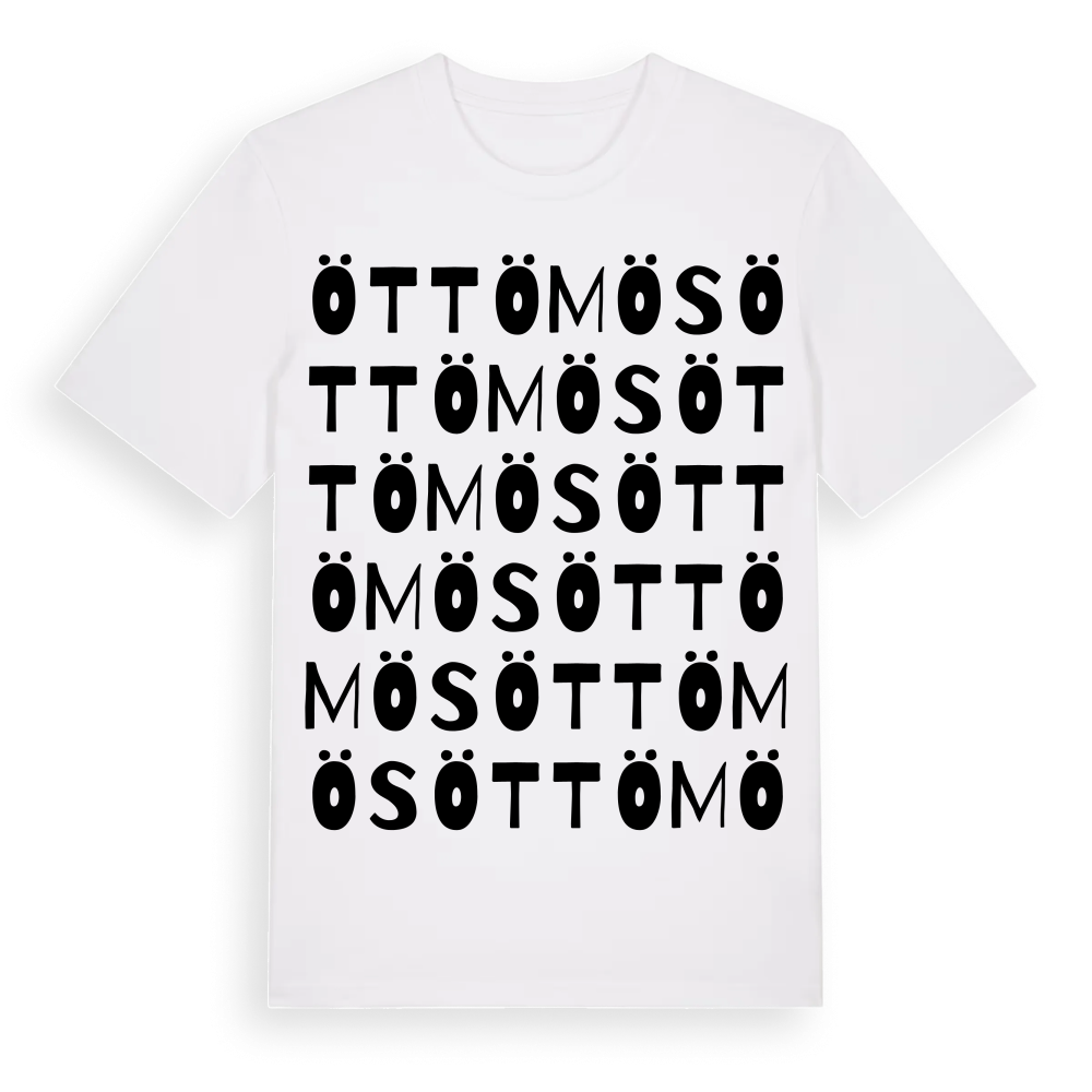 Öttömös ordlek t-shirt – White, i miljö
