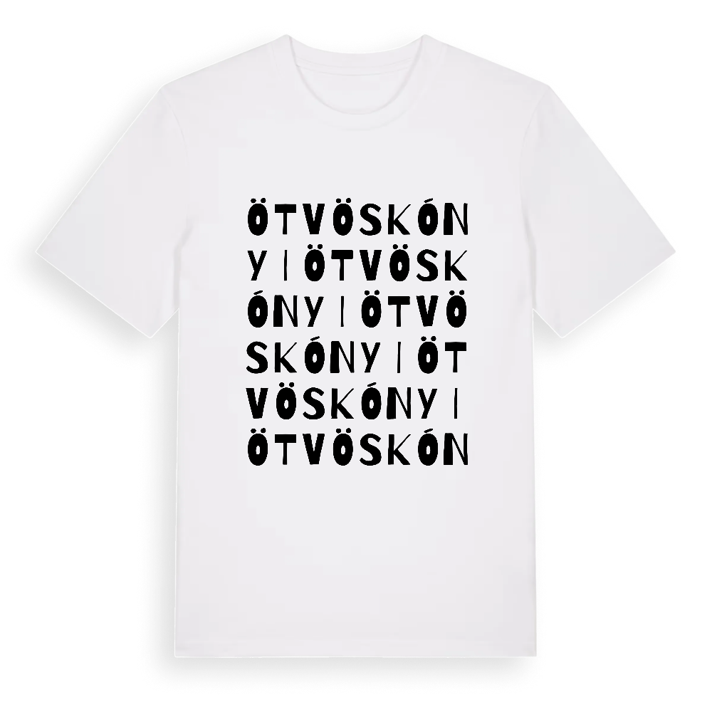 Ötvöskónyi ordlek t-shirt – White, i miljö