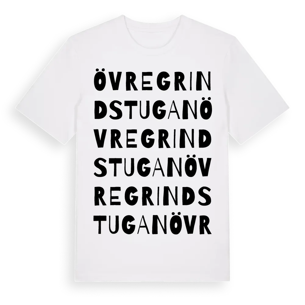 Övre Grindstugan ordlek t-shirt i miljö