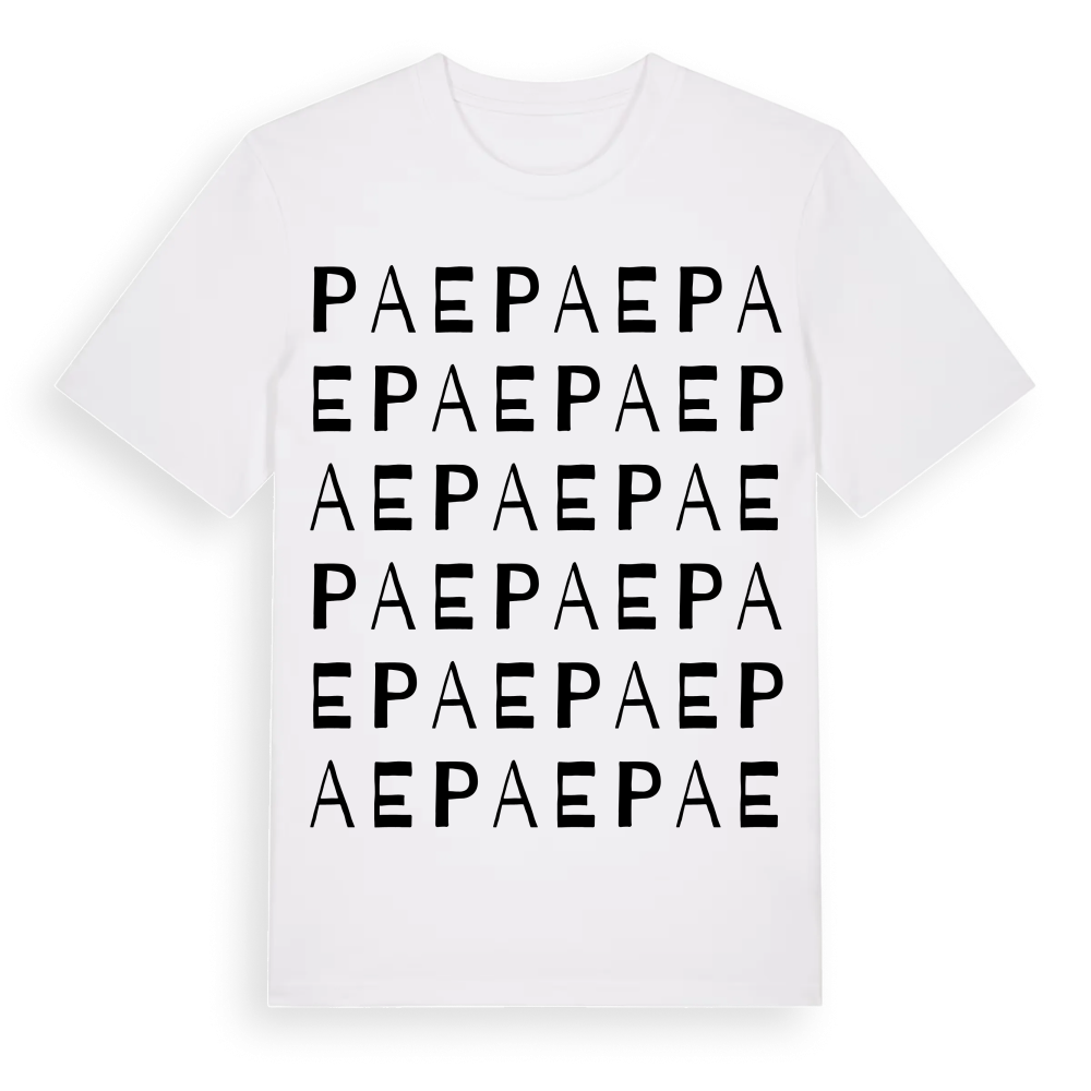 Pae ordlek t-shirt – White, i miljö