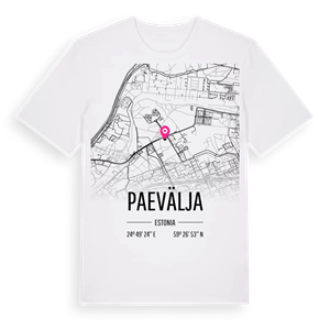 Paevälja karta t-shirt – ekologisk bomull t-shirt från Pinshirt