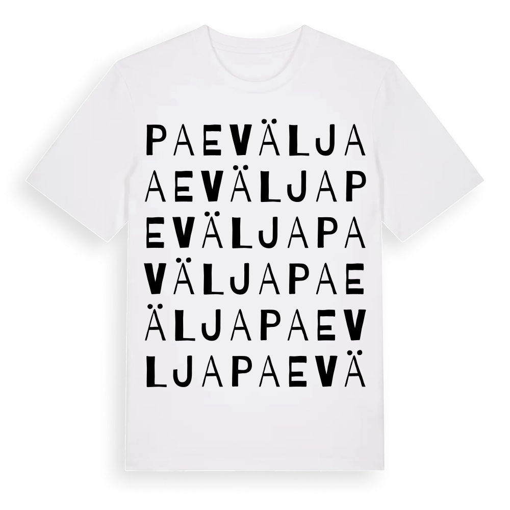 Paevälja ordlek t-shirt – White, i miljö