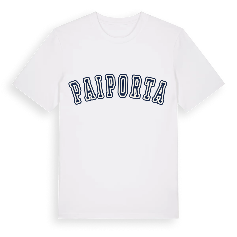 Paiporta college t-shirt – White, i miljö